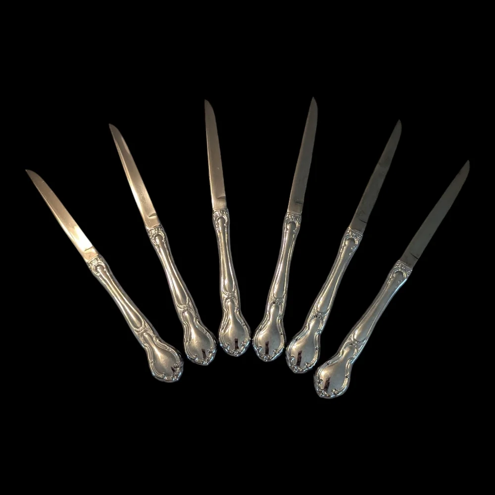 Set Of 6 VTG Carvel Hall Merrimack Towle CVH16 Glossy Stainless Steel USA 8.5
